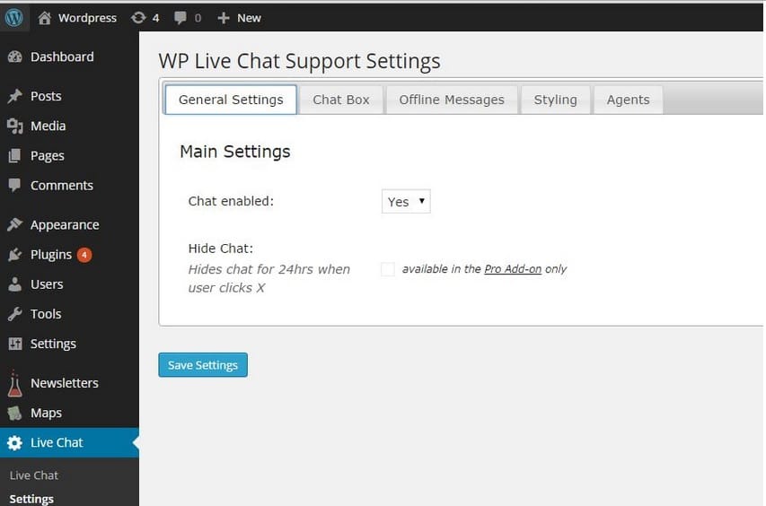 wp live chat plugin