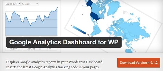 free plugin to add google analytics dashboard wordpress