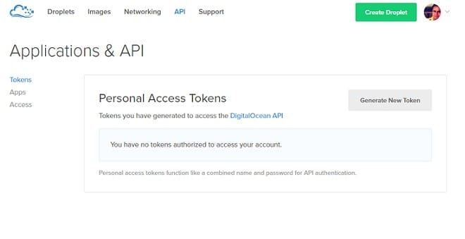 DigitalOcean Hosting API