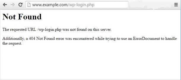 404 not found wp-login wp-admin PHP files