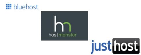 bluehost vs hostmonster vs justhost