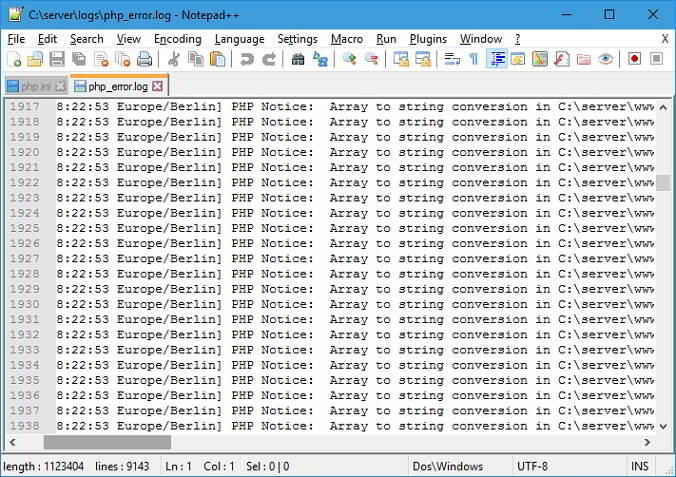 how to view apache data in windows