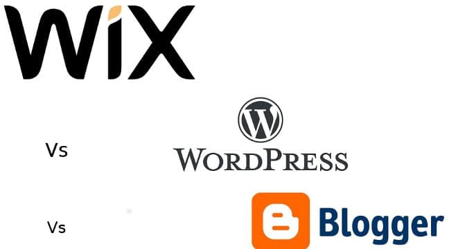 wix vs WordPress vs BlogSpot 2016
