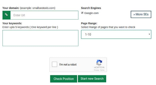 small seo tools to check Google keyword rankings