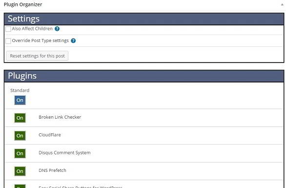 plugin organizer wp