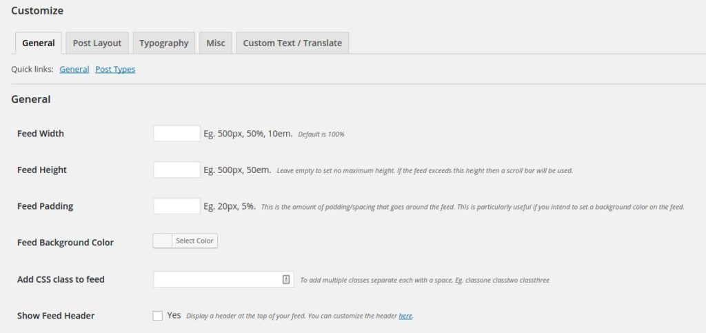 add and customize facebook feed in WordPress