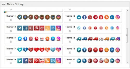 Social Media Flying buttons