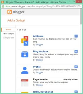 Blogger widgets